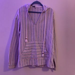 Hooded Cute Sweat with a V-neck